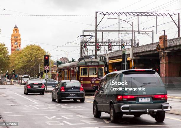 Tram Circolare Cittadino Di Flinders Street A Melbourne In Australia - Fotografie stock e altre immagini di Australia