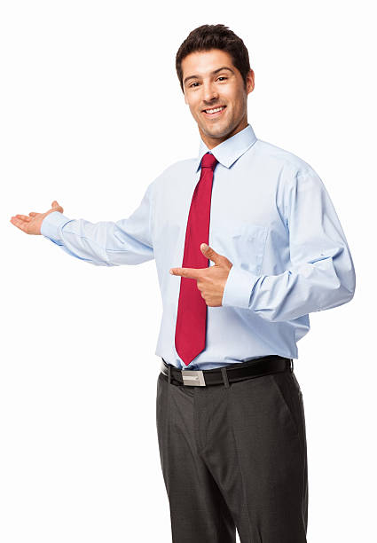 istock Confident Male Executive Giving Presentation - Isolated 171289171
