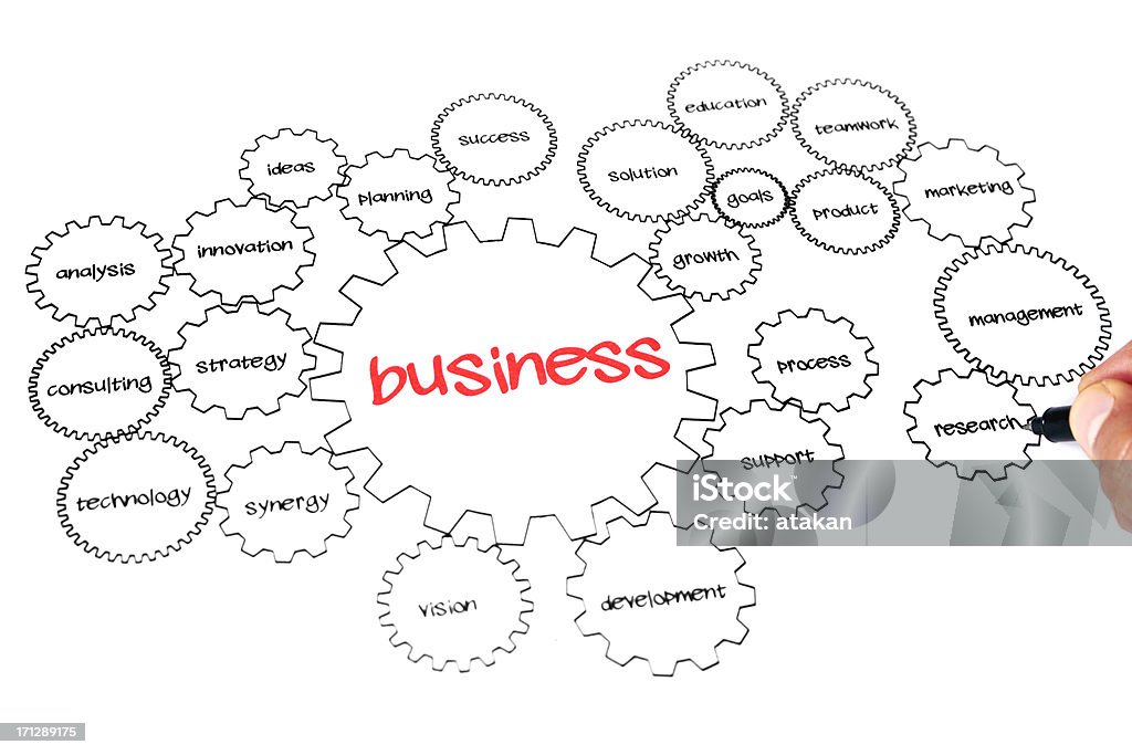 business business gear Analyzing Stock Photo
