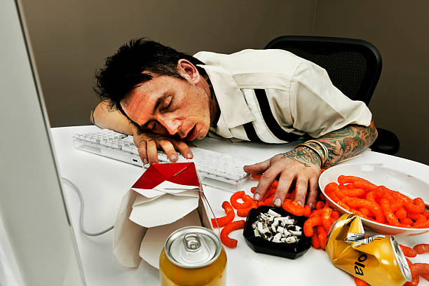 istock Unconscious man in front of the computer 171289517