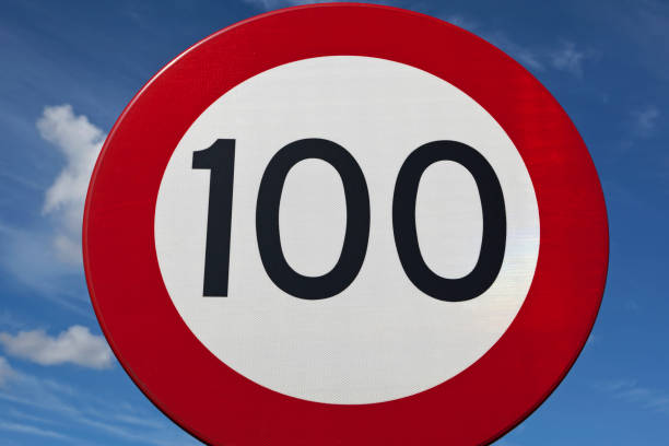 Traffic sign for 100 # 2 XXXL