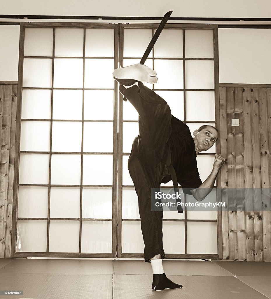 Ninja Ninja in training Aikido Stock Photo