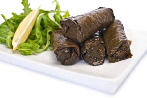 Vine leaves stuffed with rice
