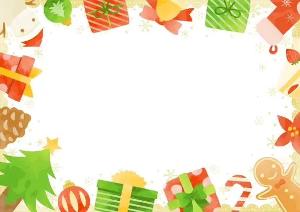Vector illustration of cute Christmas background illustration 5