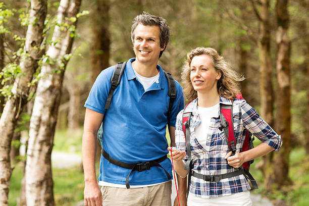 istock Couple On Hike In Forest 171291224