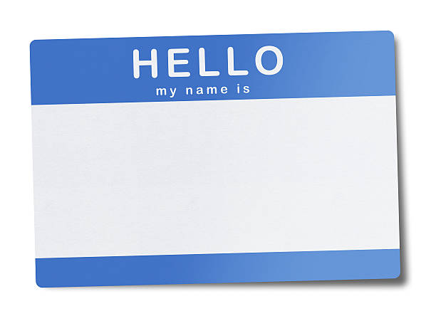 Blank Name Tag (Clipping Path)  hello single word photos stock pictures, royalty-free photos & images
