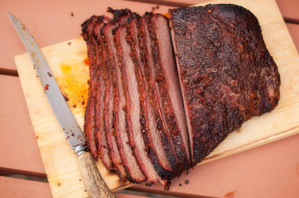 Beef Brisket Beautiful smoked beef brisket brisket photos stock pictures, royalty-free photos & images