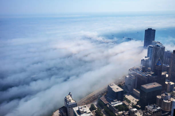 istock Chicago Lakeshore and Lake Michigan through Clouds 171292102
