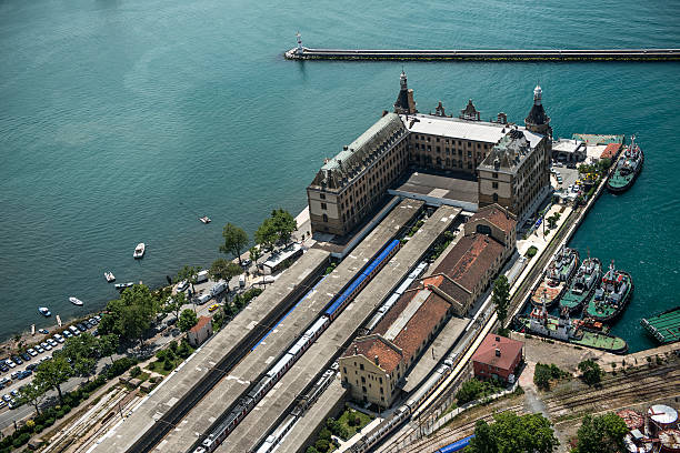 Aerial View of Istanbul "Aerial View Haydarpasa train station of Istanbul, Turkey. MORE IMAGES...(you can see links to other categories via my main account page-About Me)" haydarpaşa stock pictures, royalty-free photos & images
