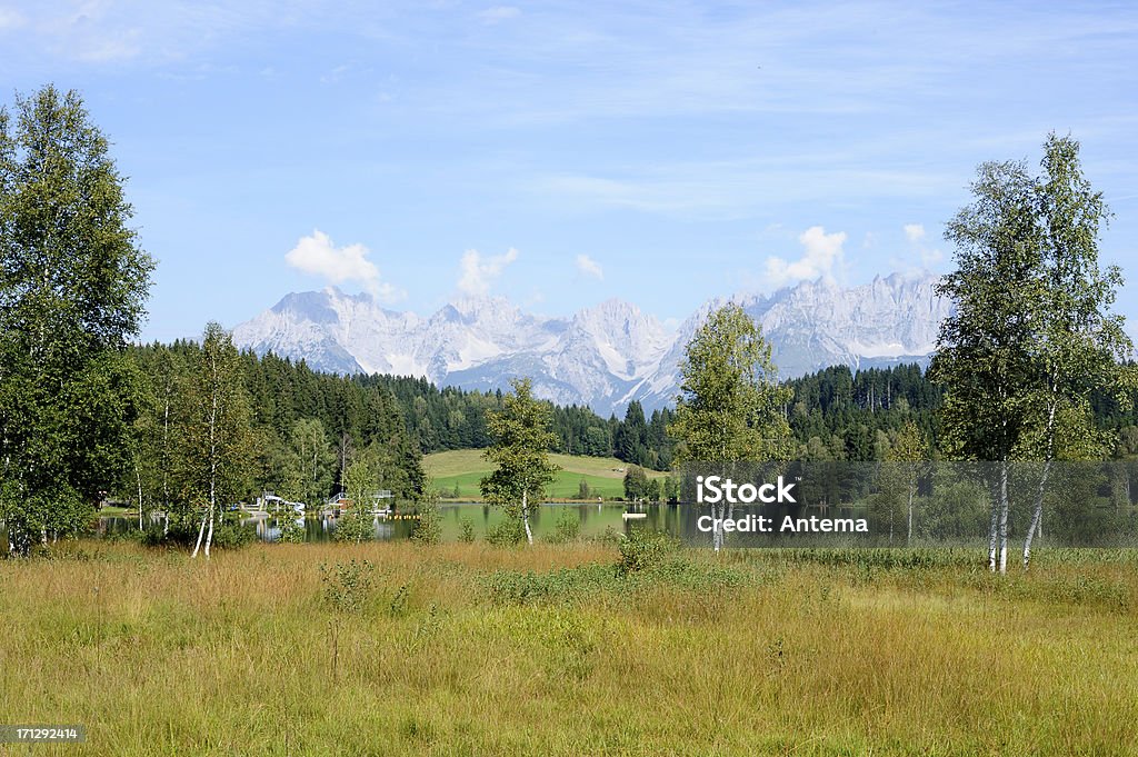 Wilder Kaiser e Schwarzsee - Foto de stock de Alpes europeus royalty-free