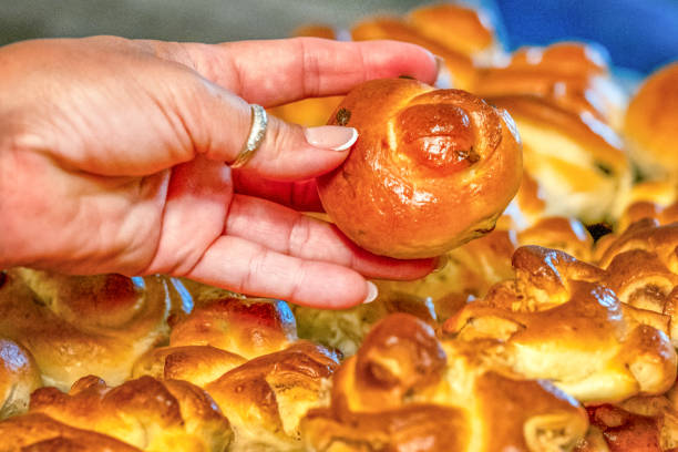 istock freshly baked buns from the oven on a baking sheet 1712925248