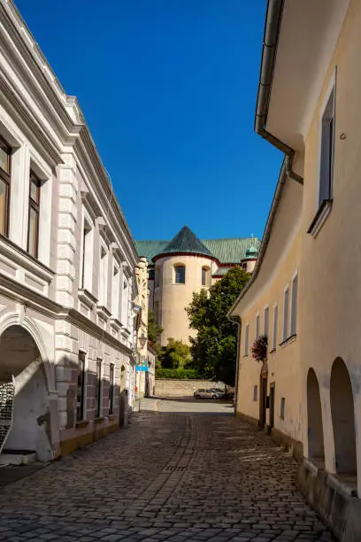 Photo of M.D. Rettigova street. Narrow street in Litomysl, Czech Republic