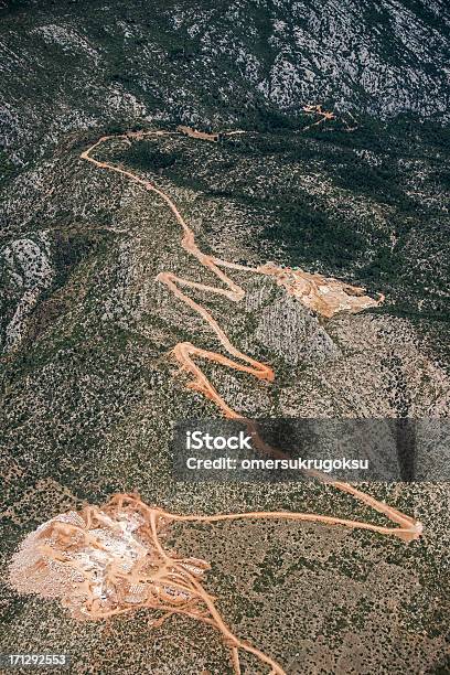 Aerial View Of A Gravel Mine Stock Photo - Download Image Now - Above, Aerial View, Agricultural Field