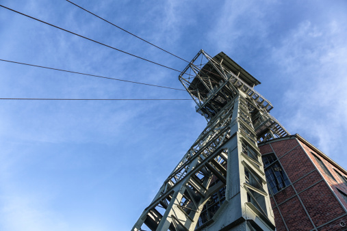 shaft tower of former coal mine Zeche Zollern in Dortmund, Germany, 