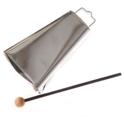Cowbell as musical instrument.