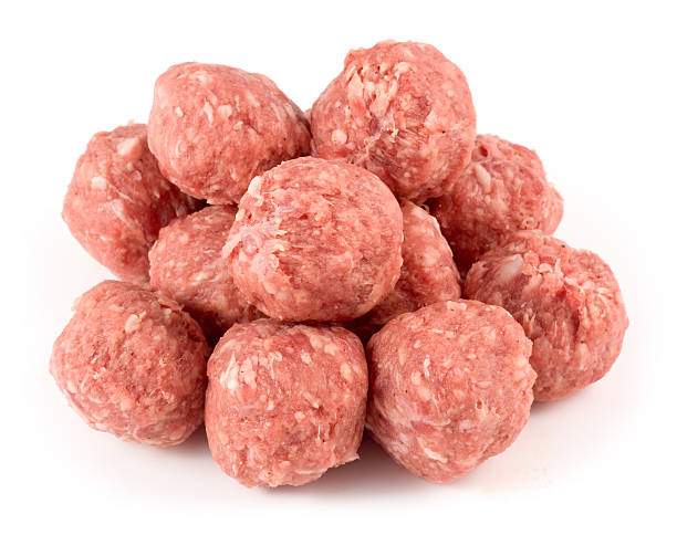 istock Beef meat balls isolated on a white background 171293501