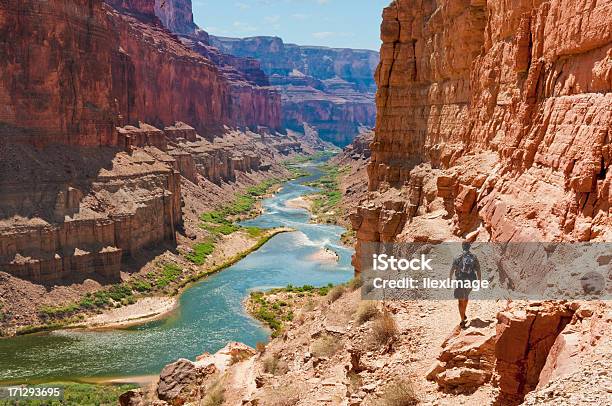 Hike To Puebloean Granaries Stock Photo - Download Image Now - Grand Canyon National Park, Grand Canyon, Arizona