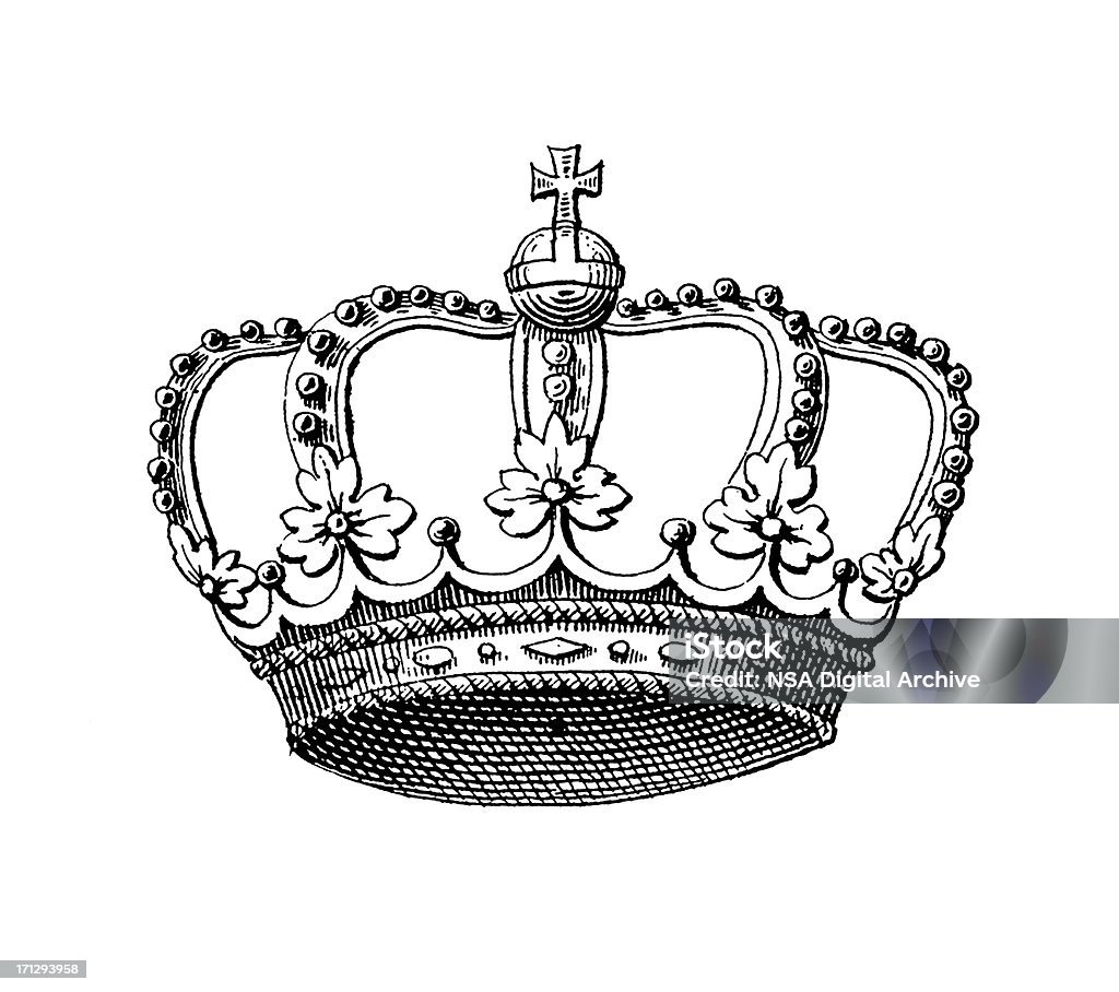 Sueco histórico Royal Crown/símbolos de Monarquía y rango logarítmico - Ilustración de stock de Corona - Accesorio de cabeza libre de derechos