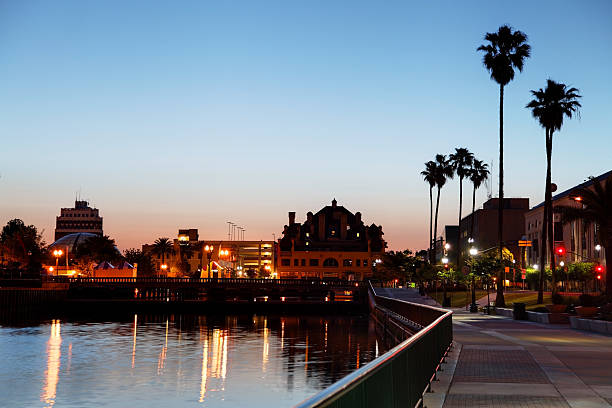 Venice in Los Angeles, canals at sunset