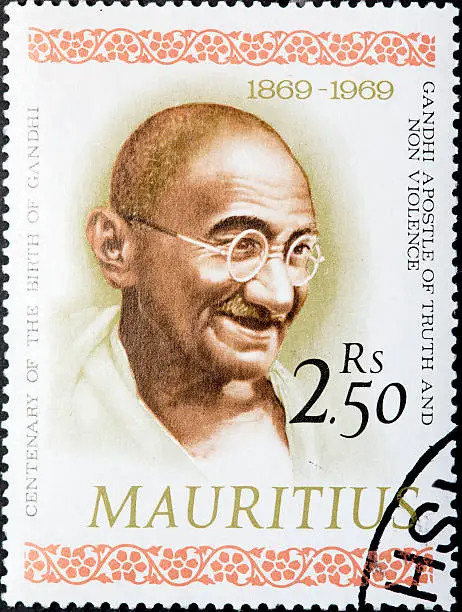 Mahatma GandhiFeatured on a Stamp from Mauritius