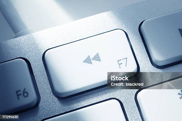 Rewind Key Stock Photo - Download Image Now - Rewind Symbol, Keypad, Push Button