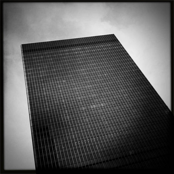 istock Office Building in Business District, Black and White 171295331