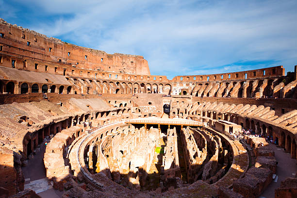 Colosseum inside view stock photo