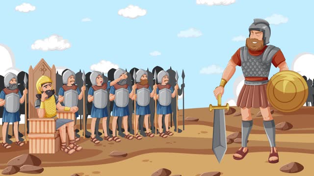 David and Goliath: Goliath Talking to the King