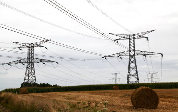 istock Electricity Pylons at Normandy, France 171296105