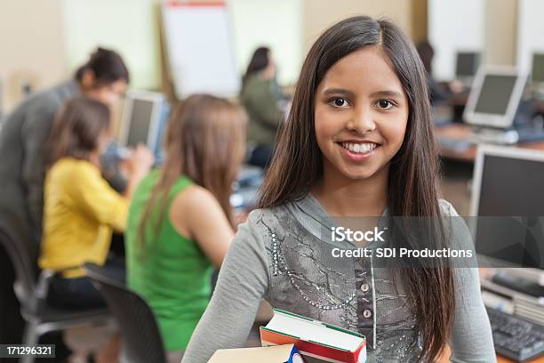 Computer Lab Happy Students Happy Student With Books In The School Computer Lab Stock Photo ...