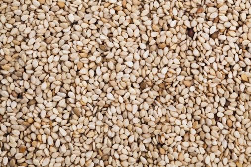 Sesame seeds background