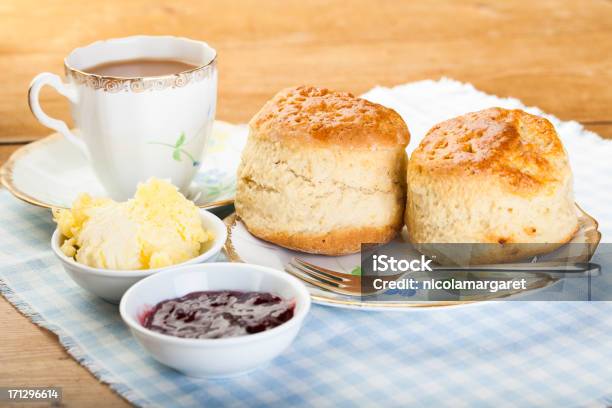 English Cream Tea Stock Photo - Download Image Now - Cream Tea, Table, Afternoon Tea
