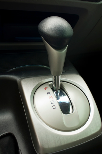Photo of an automatic gear shift handle.