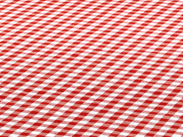 checkered obrus (kliknij na, aby uzyskać więcej informacji - plaid still life tablecloth dinner zdjęcia i obrazy z banku zdjęć