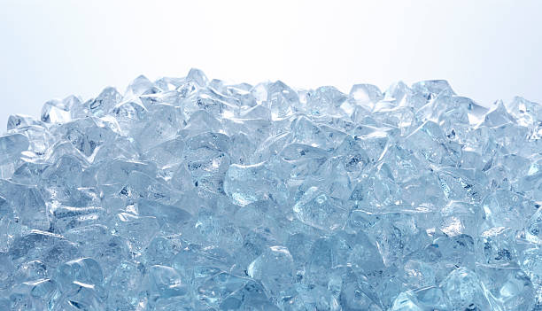 istock Close up of ice cubes on a plain background  171296939