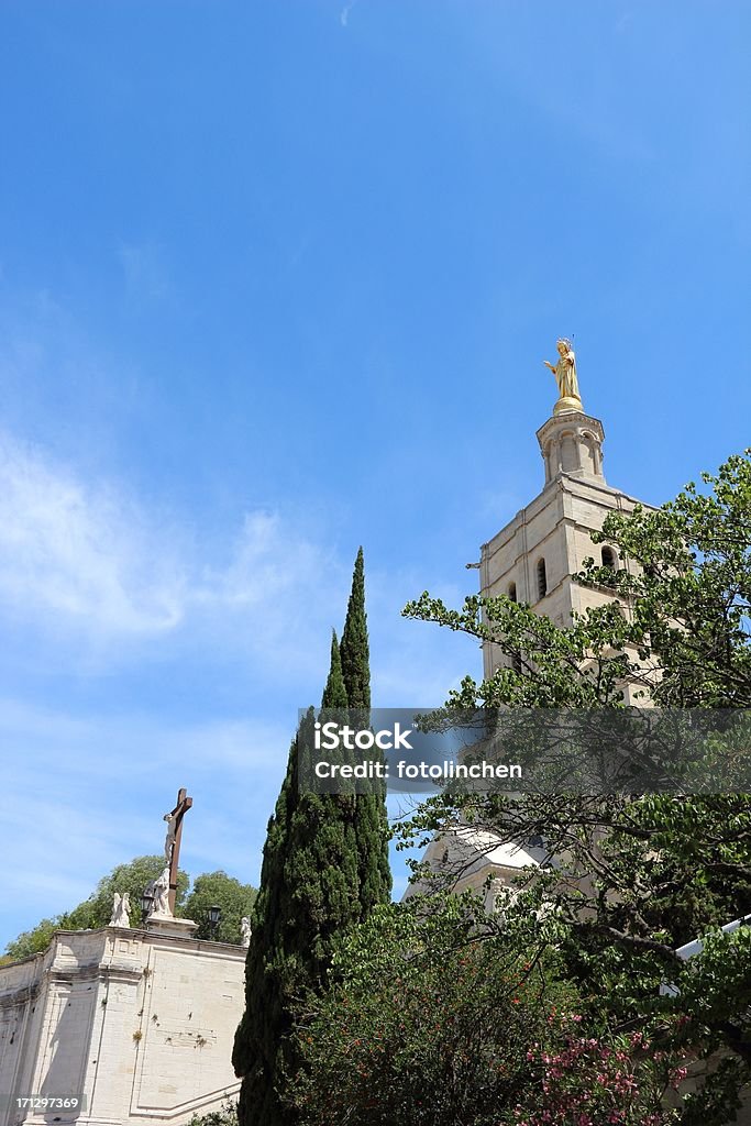 Jungfrau Maria statue in Avignon, die Popes'Palace, Frankreich - Lizenzfrei Architektur Stock-Foto