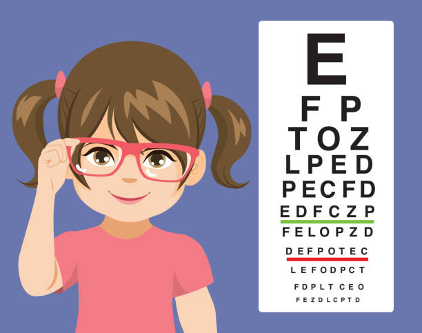 istock Girl Glasses Optician Wearing Corrective Glasses 1712974116