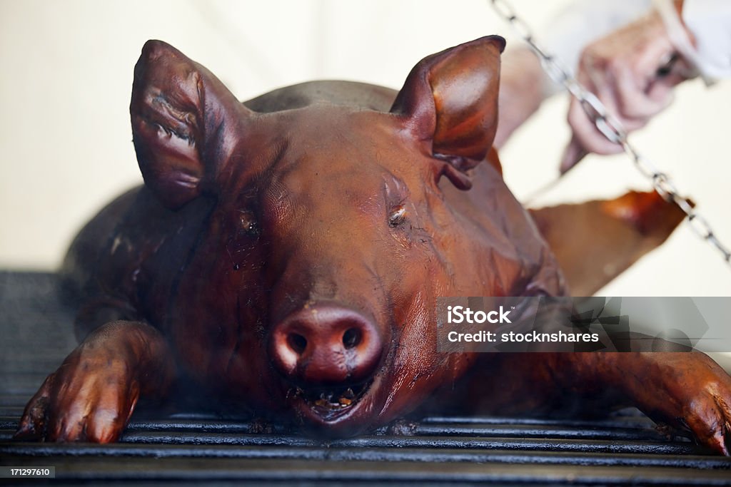 Roast Barbecue-Schwein - Lizenzfrei Schweinebraten Stock-Foto