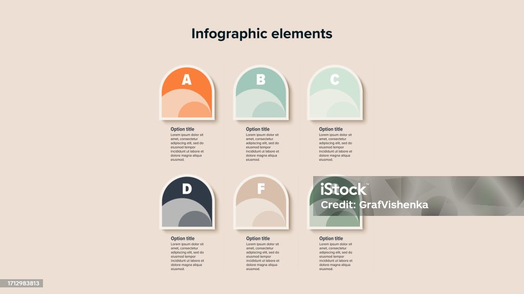 Flowchart Rnd Business Process Chart Infographics With 6 Step Circles Round Workflow ...