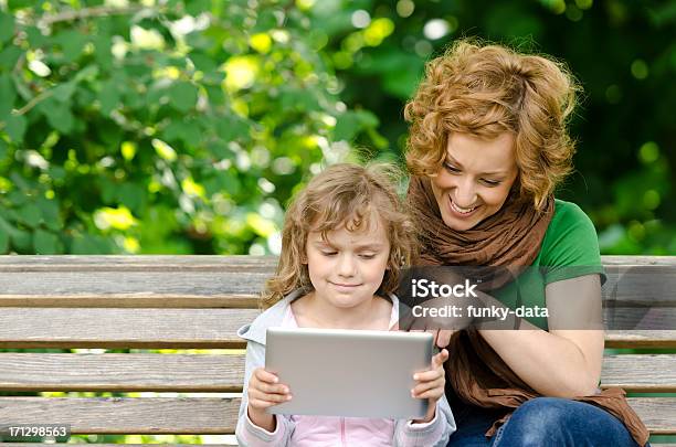 Young Mother And Child Stock Photo - Download Image Now - Adult, Bench, Blank