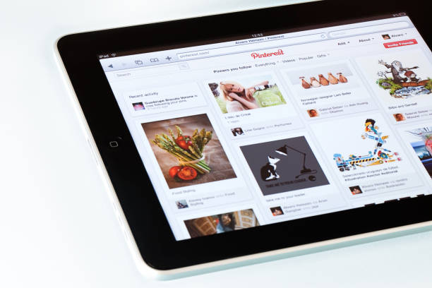 page pinterest sur apple sur ipad2 - pinterest photos et images de collection