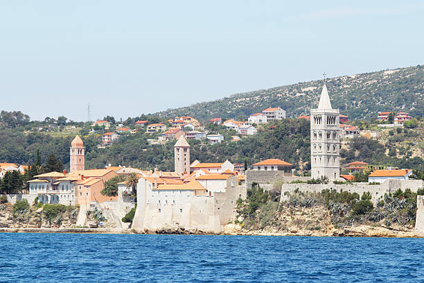 istock mediterranean medieval skyline with three bell towers in Rab Croatia 171299013