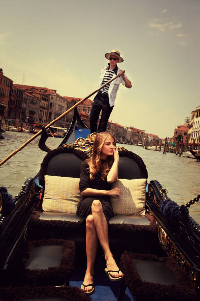istock Young woman in gondola, Venice 171299178