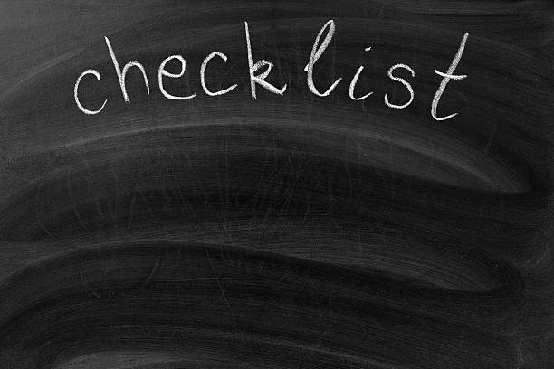 istock Checklist written with chalk on the blackboard, lots of copyspace. 171299513