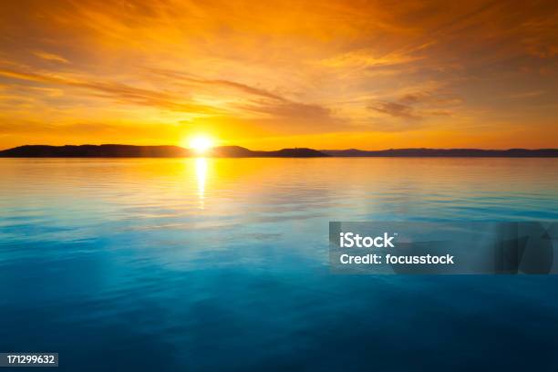 Sunset Over Water Stock Photo - Download Image Now - Sunset, Lake, Backgrounds