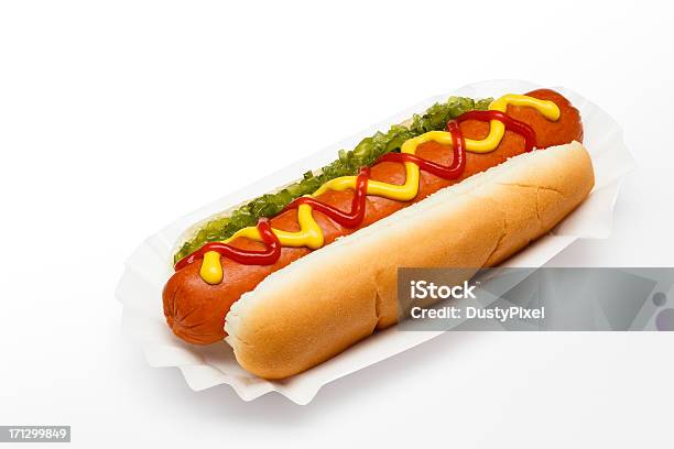 Ballpark Hotdog - Fotografias de stock e mais imagens de Cachorro-quente - Cachorro-quente, Molho de Tomate - Tempero, Figura para recortar