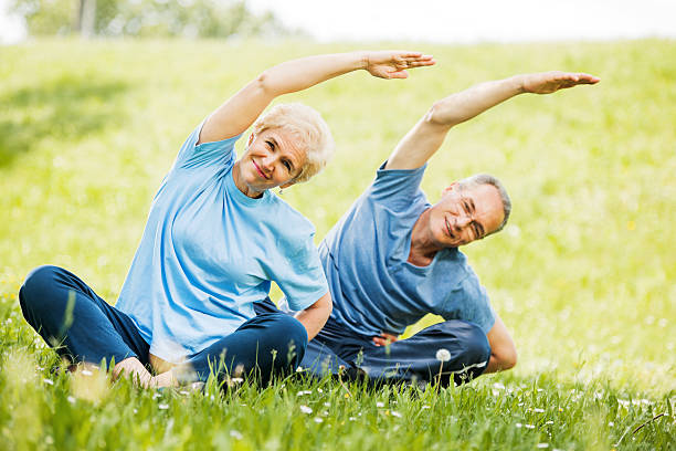 istock Beautiful mature couple exercising. 171299897