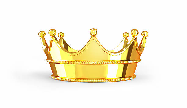 Golden Crown Plain golden crown. isolated on white queen crown stock pictures, royalty-free photos & images