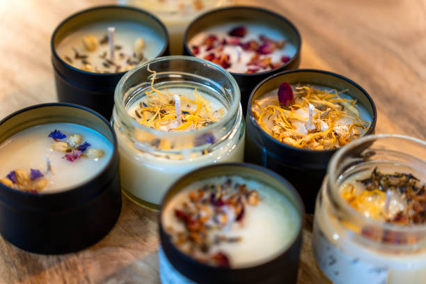 Aromatic candle workshop. Set of aromatic candles