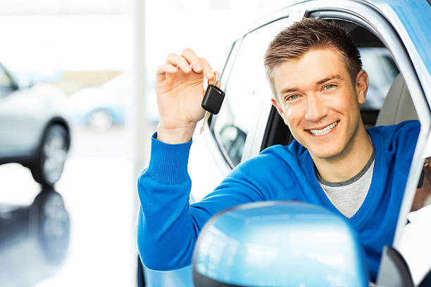 istock Happy Man Holding Car Key 171300966